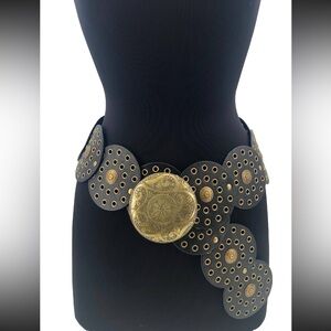 Girlie Girl Large Black Circle Disc Belt